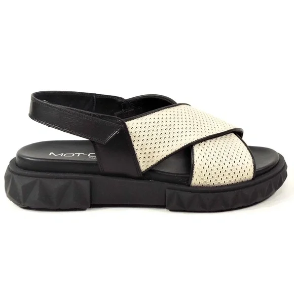 MOT-CLe 🇮🇹 WOMEN'S LEATHER SUMMER FLATS SANDALS - Picture 4 of 7